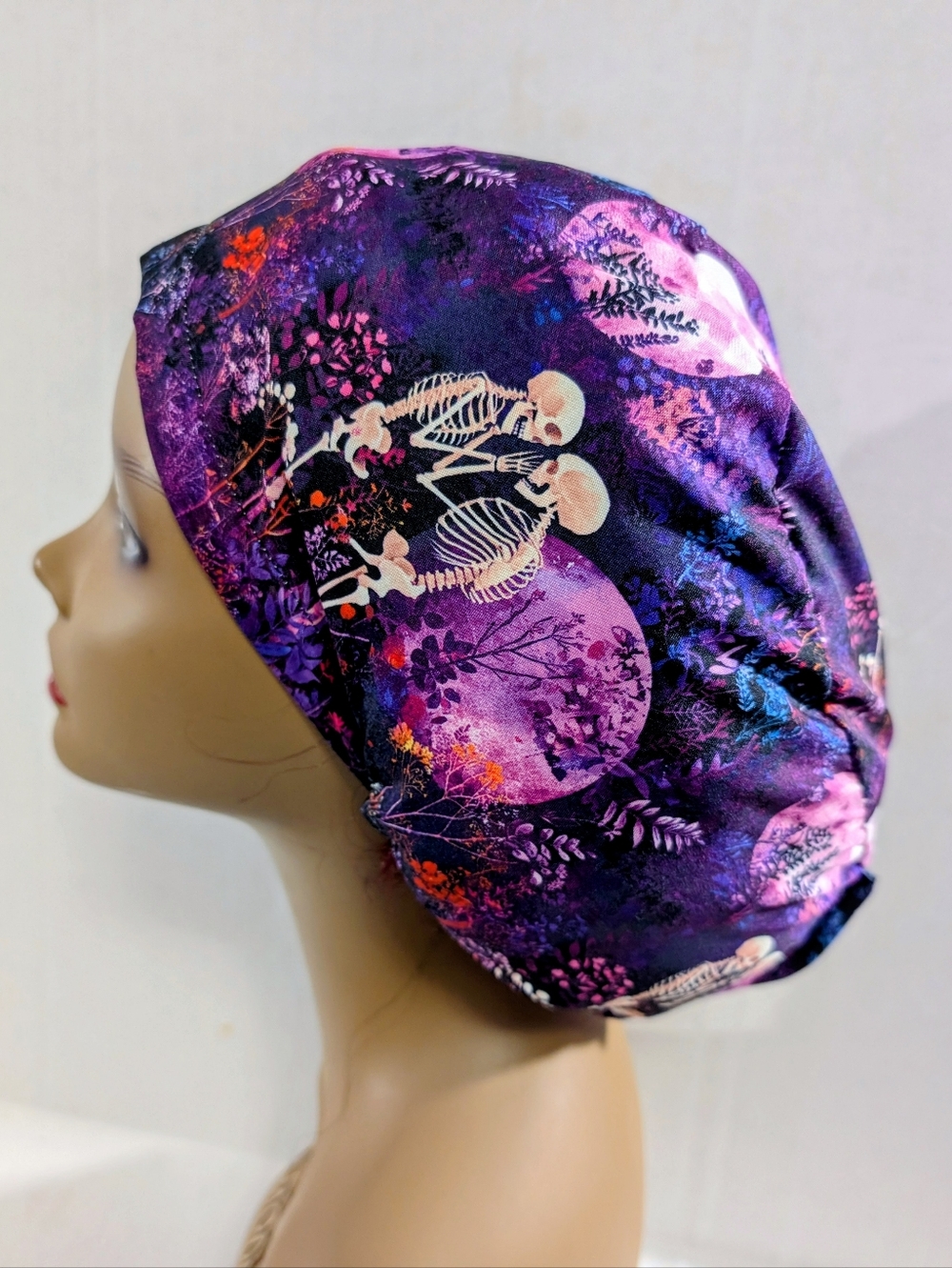 Skeletons, Euro Style Scrub Cap, Scrub Cap, Chemo Hat
